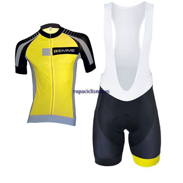 2017 Maillot Biemme Moody Tirantes Mangas Cortas amarillo